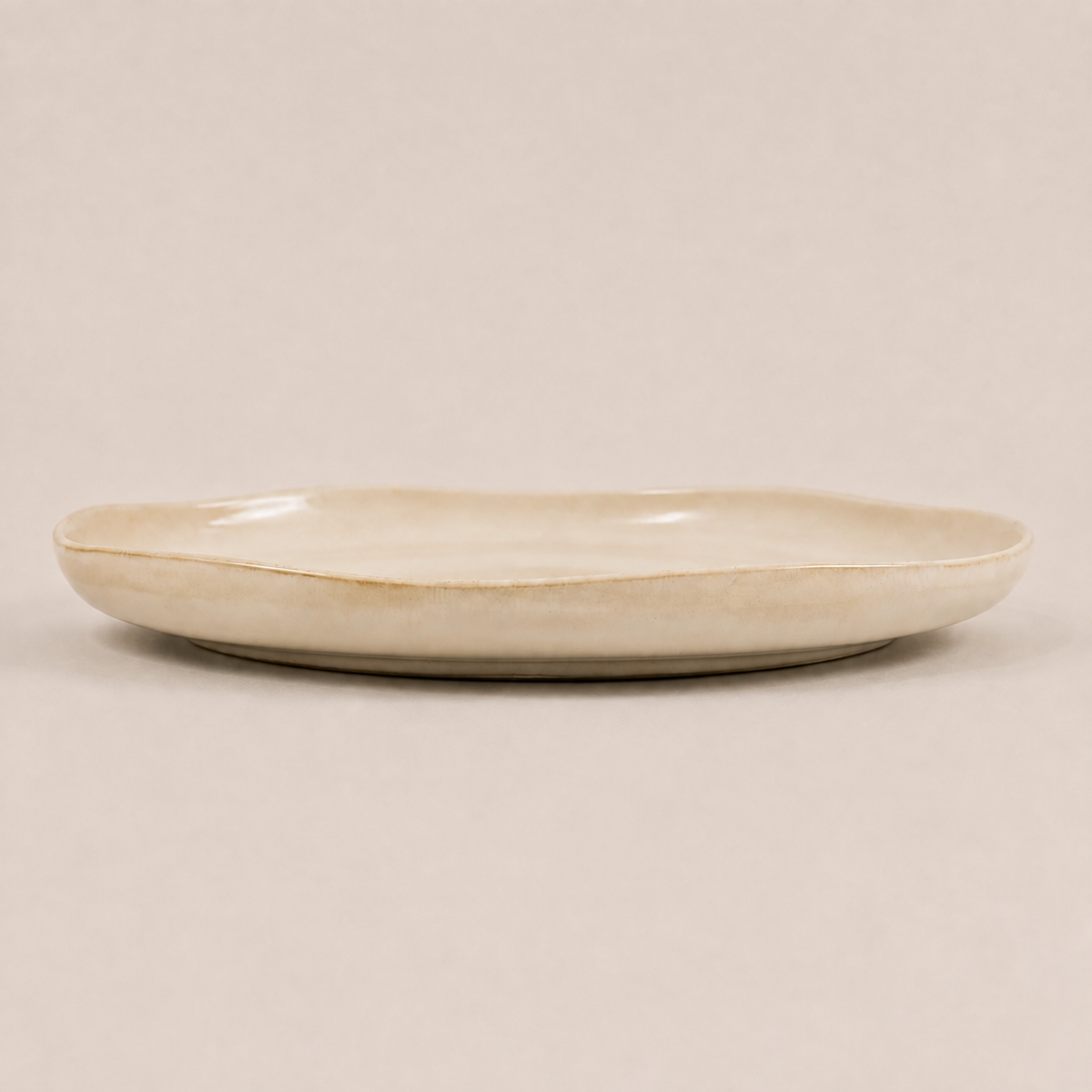 OrienX Grande assiette plate — Yunhuang — profil bas et pied annulaire