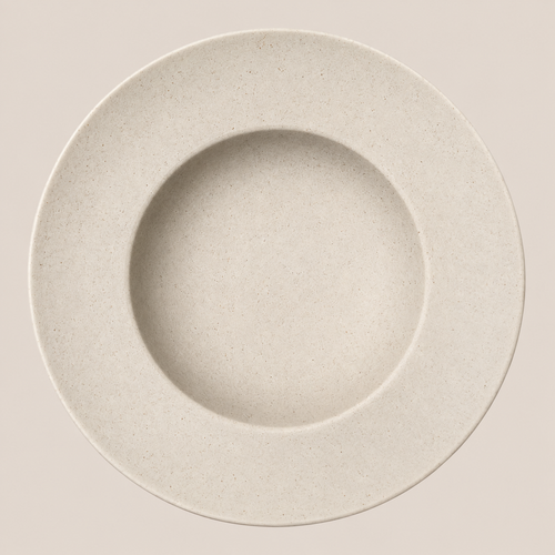 OrienX Assiette creuse à aile — Brume — vue du dessus