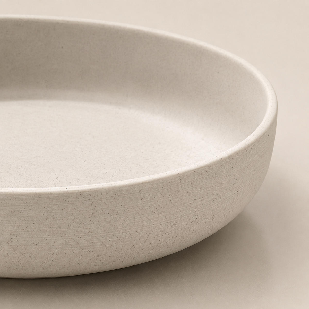 OrienX Grand saladier — Sable — détail de la surface mate