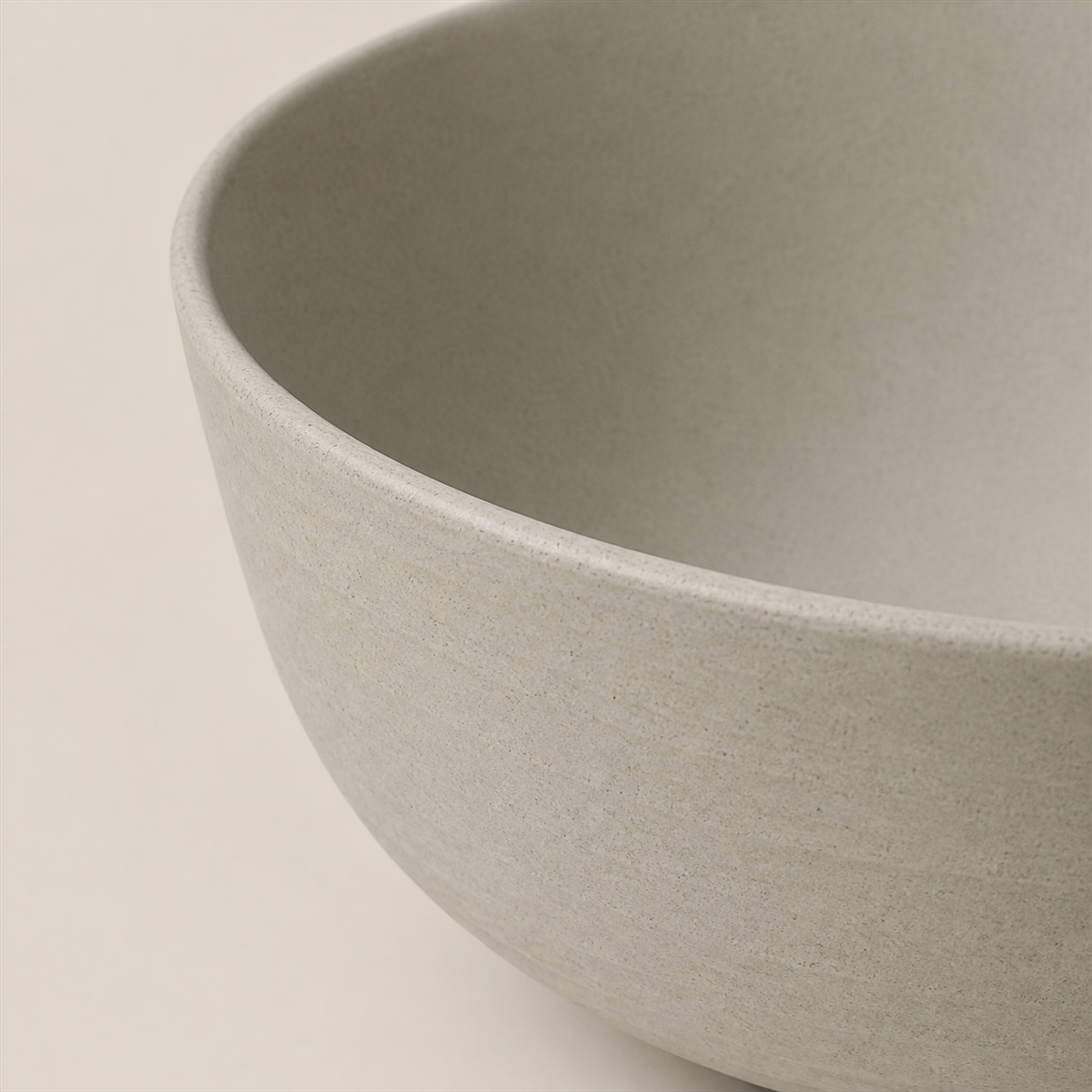 OrienX Bol droit — Brume — détail du bord et de la texture mate