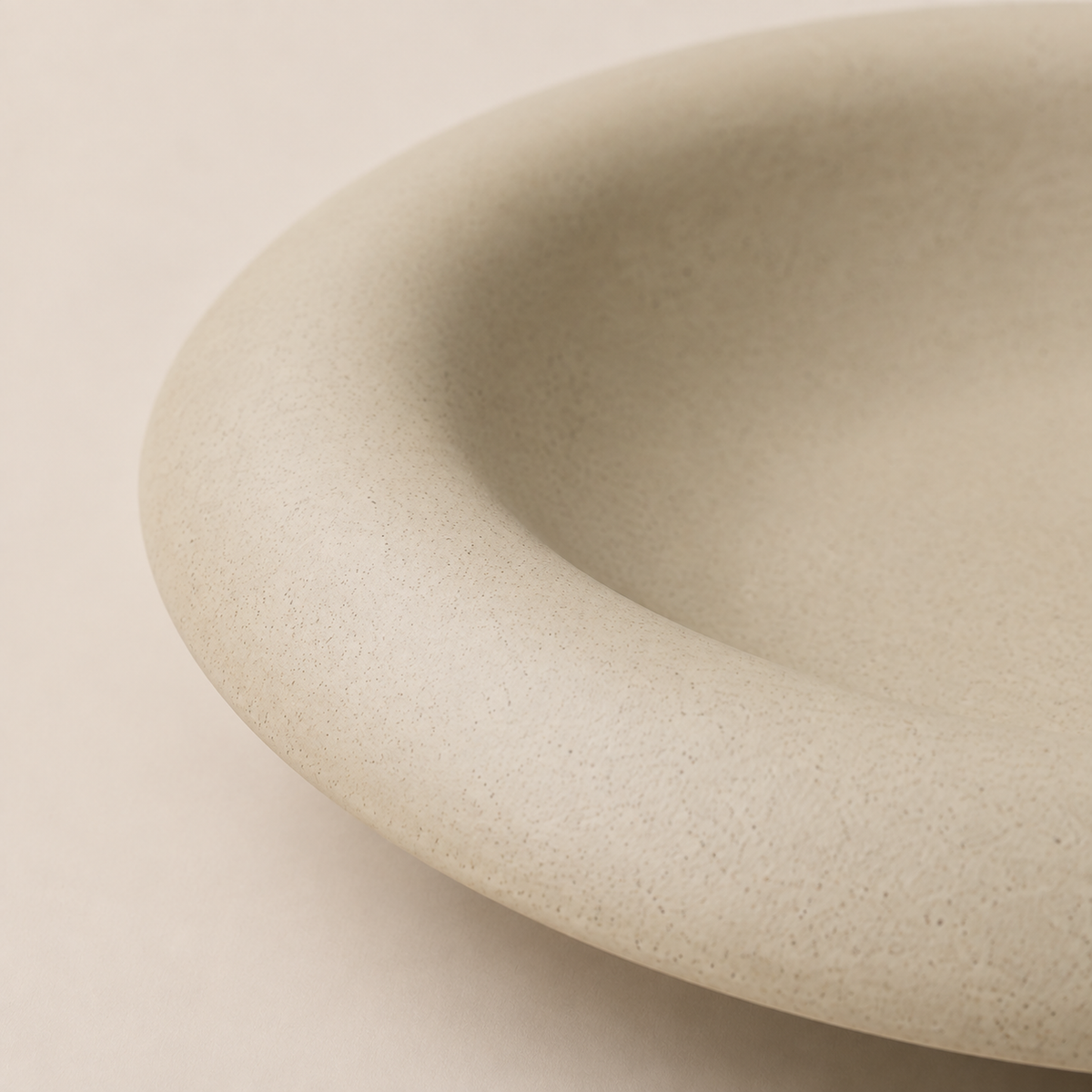 OrienX Assiette gourmet — Brume — détail de la surface mate