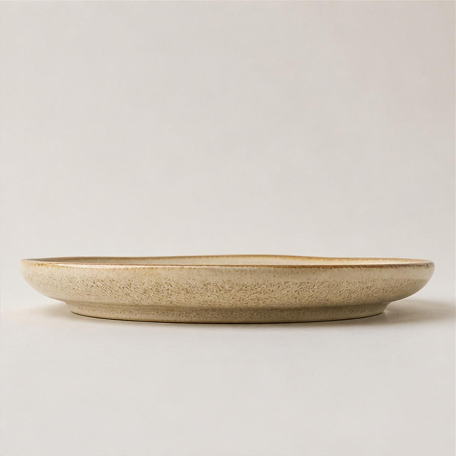Assiette plate irrégulière 21 cm — Yunhuang, vue de profil