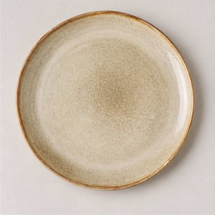 Assiette plate irrégulière 21 cm — Yunhuang, vue de dessus