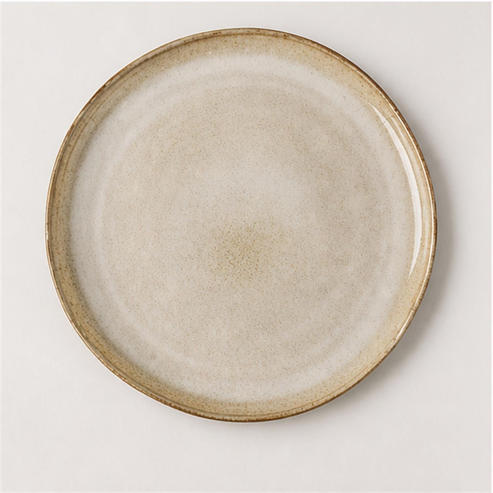 Grande assiette plate irrégulière 26,5 cm — Yunhuang, vue de dessus