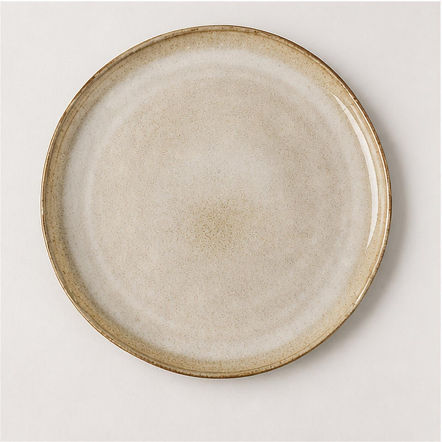 Grande assiette plate irrégulière 26,5 cm — Yunhuang, vue de dessus