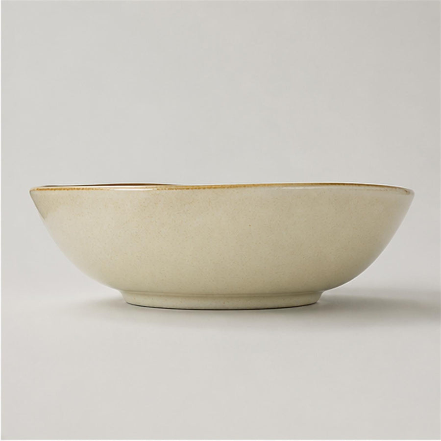 Bol de service irrégulier 21,8 cm — Yunhuang, vue de profil
