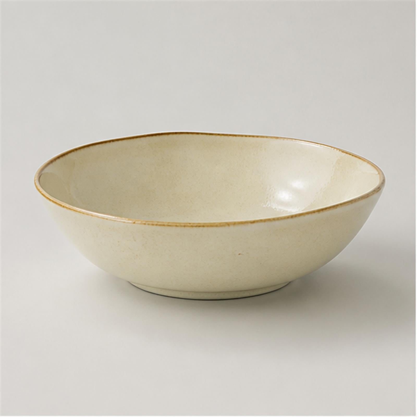 Bol de service irrégulier 21,8 cm — Yunhuang, vue trois-quarts
