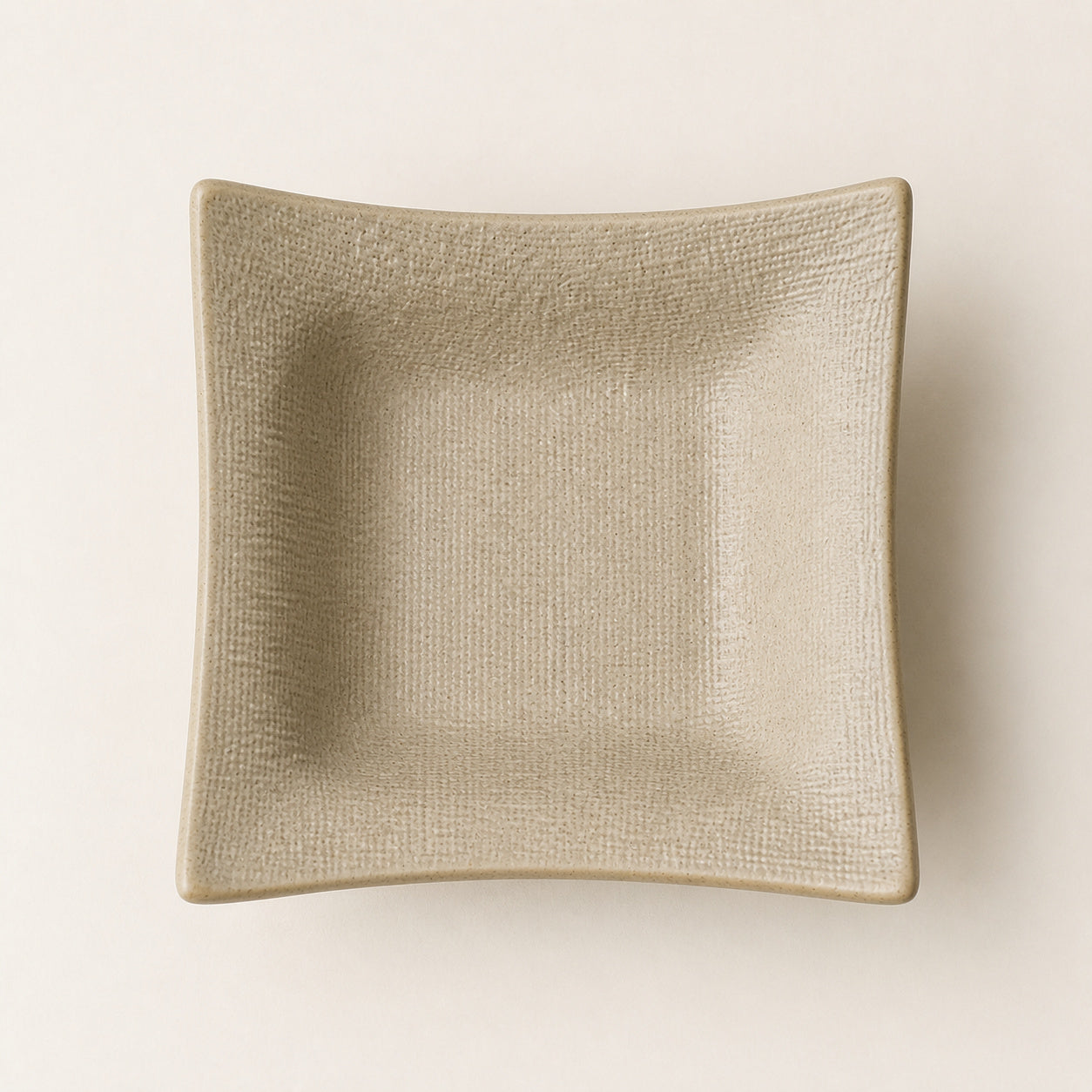 Plat carré — Sable tissé — Vue du dessus